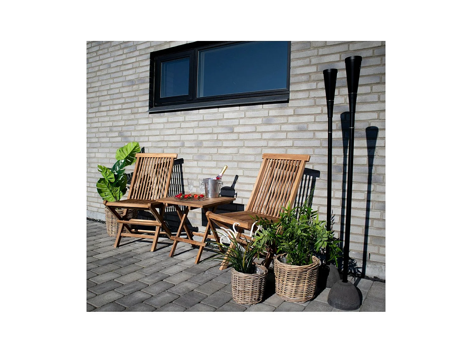 Lot de 4 Paniers Décoratifs de Rangement Bogor, Marron, 40x40x35 cm, EPIKASA