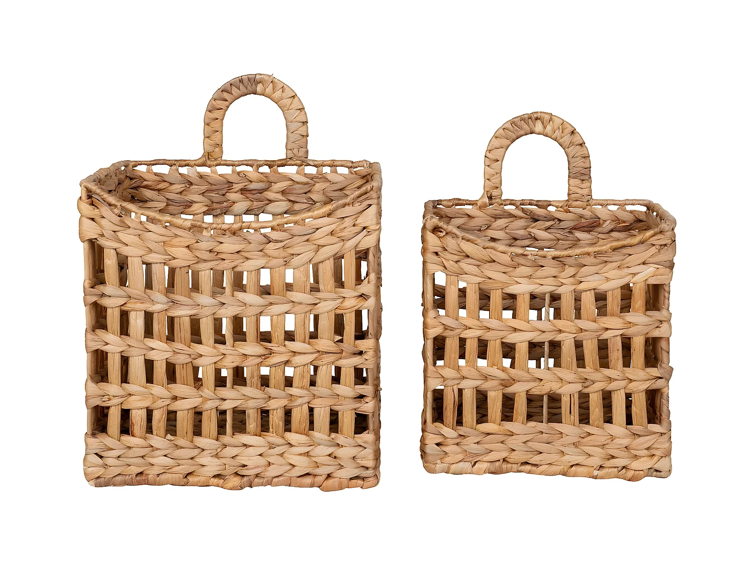 Lot de 2 Paniers Décoratifs de Rangement Cala, Marron, 20x30x42 cm, EPIKASA