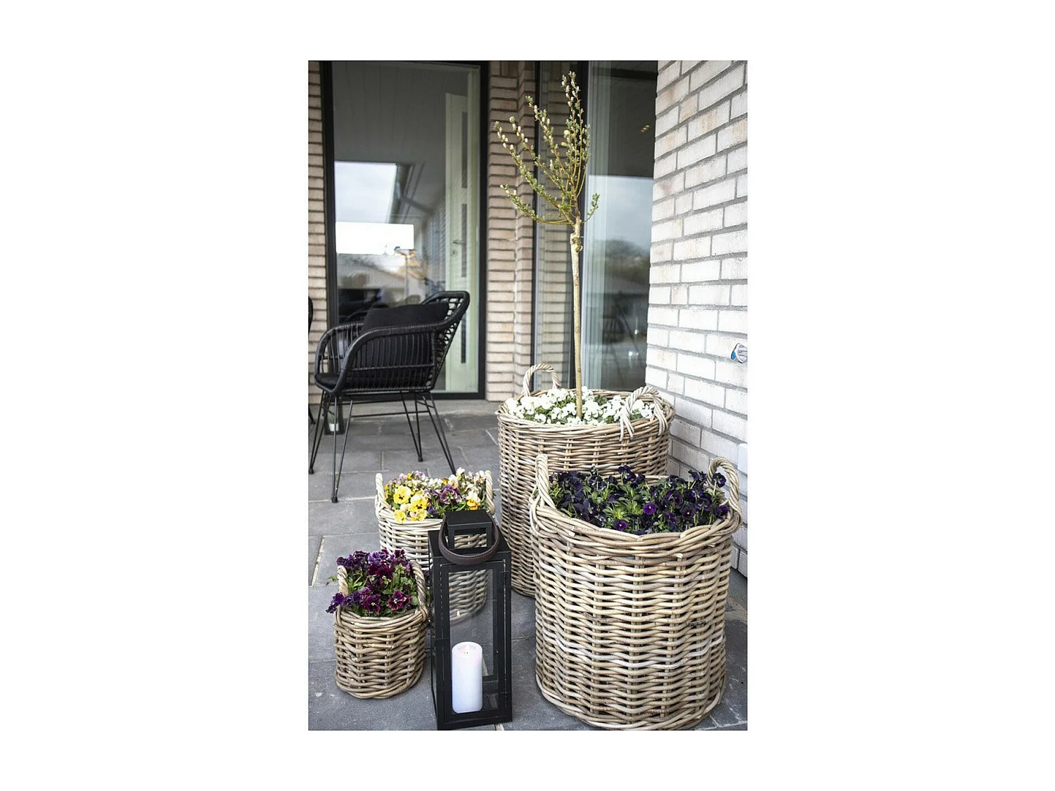 Juego de 4 Cestas de Almacenaje Caor, Marrón, 50x50x258 cm, EPIKASA