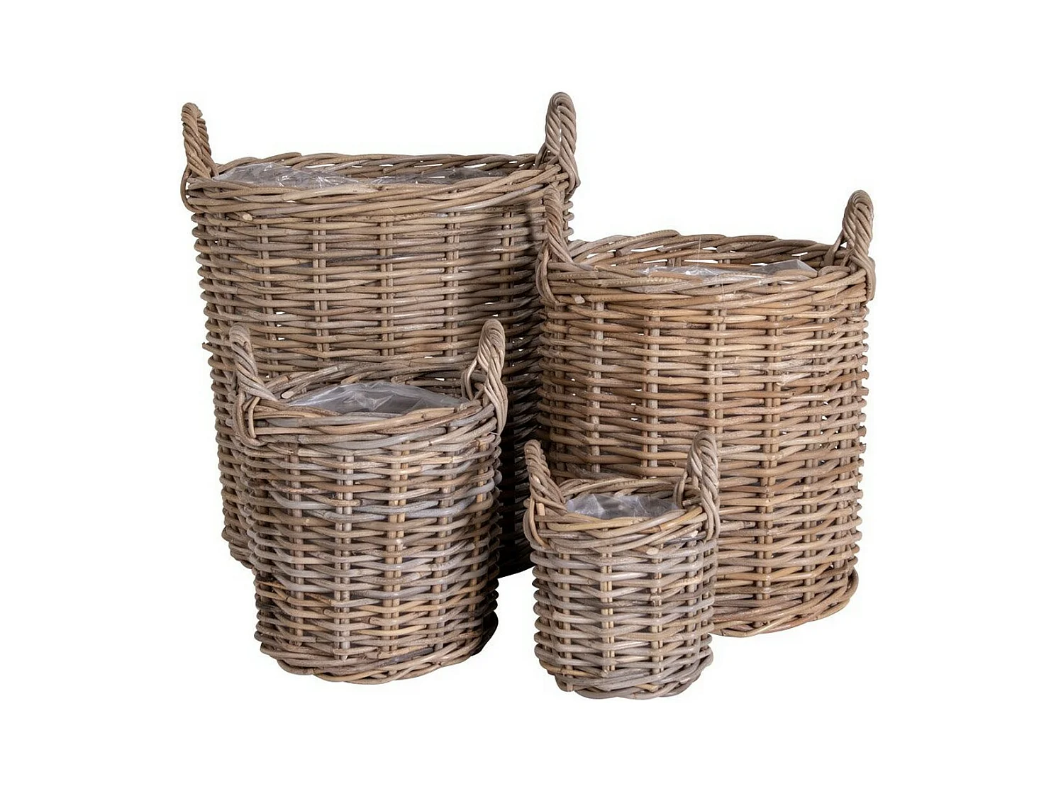 Lot de 4 Paniers Décoratifs de Rangement  Caor, Marron, 50x50x258 cm, EPIKASA