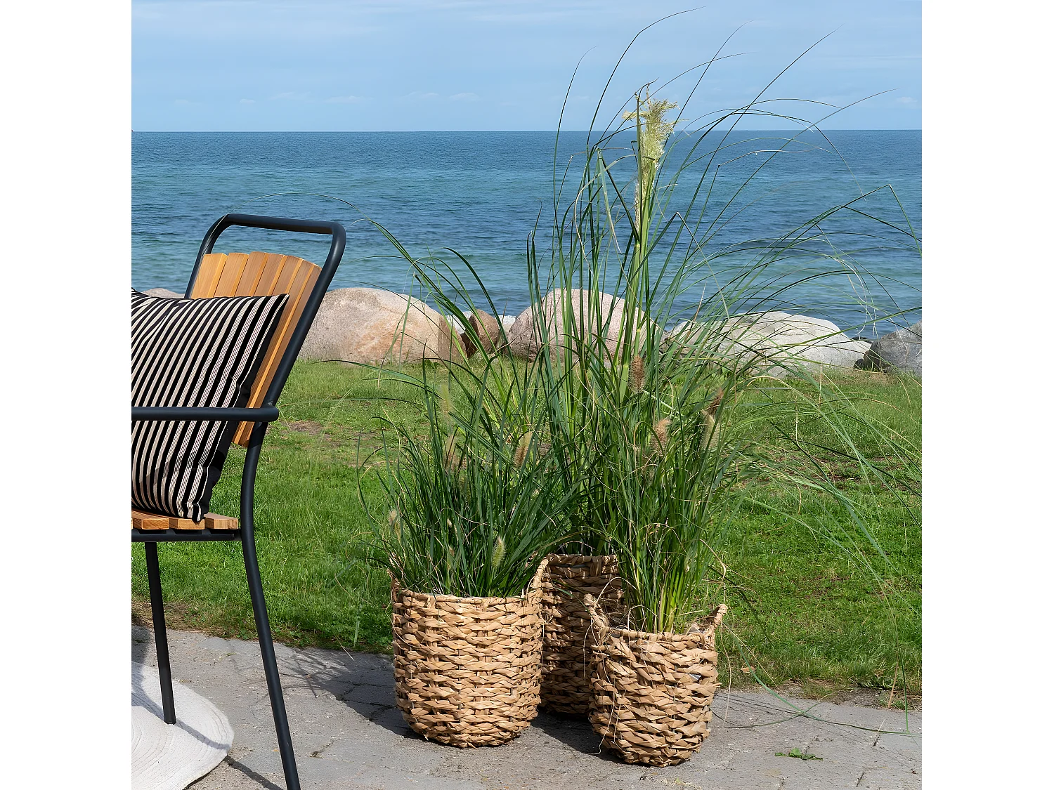 Lot de 3 Paniers Décoratifs de Rangement  Hue, Marron, 49x31x37 cm, EPIKASA