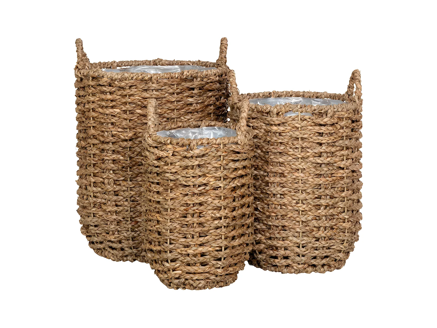 Lot de 3 Paniers Décoratifs de Rangement  Hue, Marron, 49x31x37 cm, EPIKASA