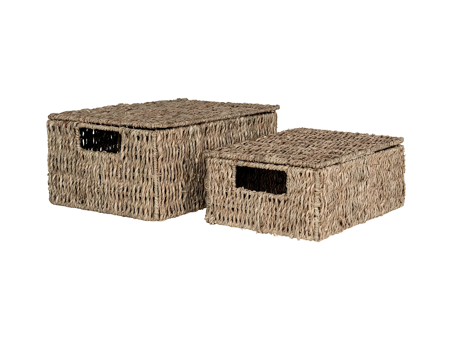 Set van 2 Opbergmanden Venoso, Bruin, 33x24x15 cm, EPIKASA