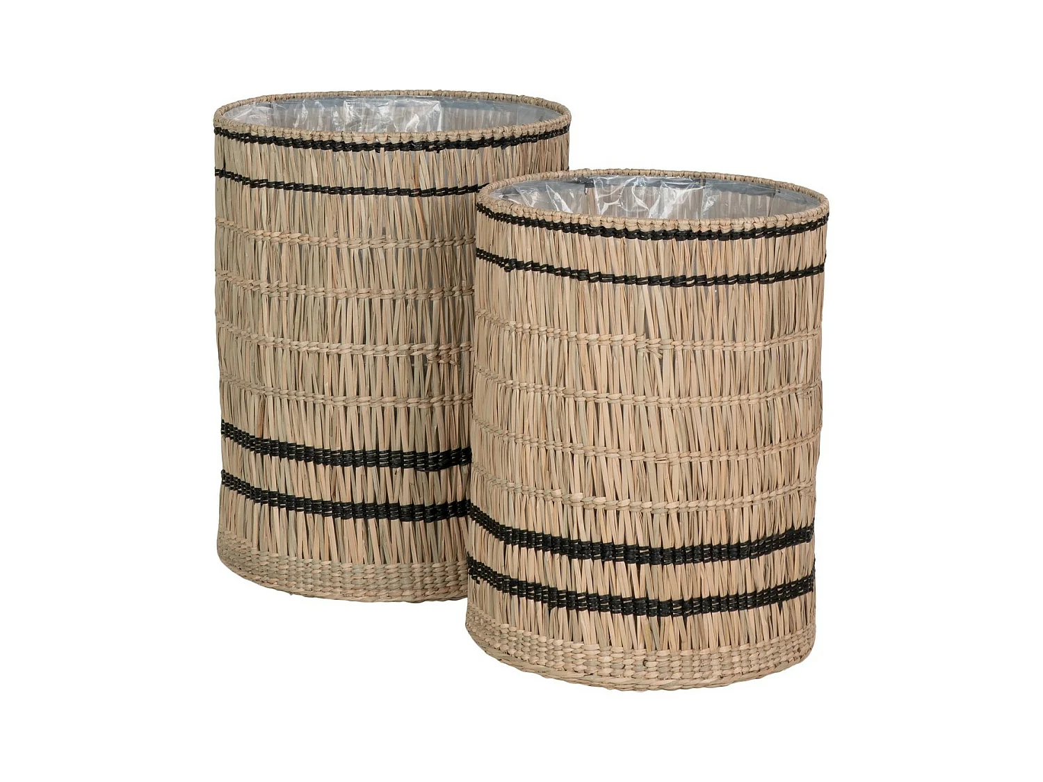 Lot de 2 Paniers Décoratifs de Rangement Vinh, Marron, 40x40x51 cm, EPIKASA