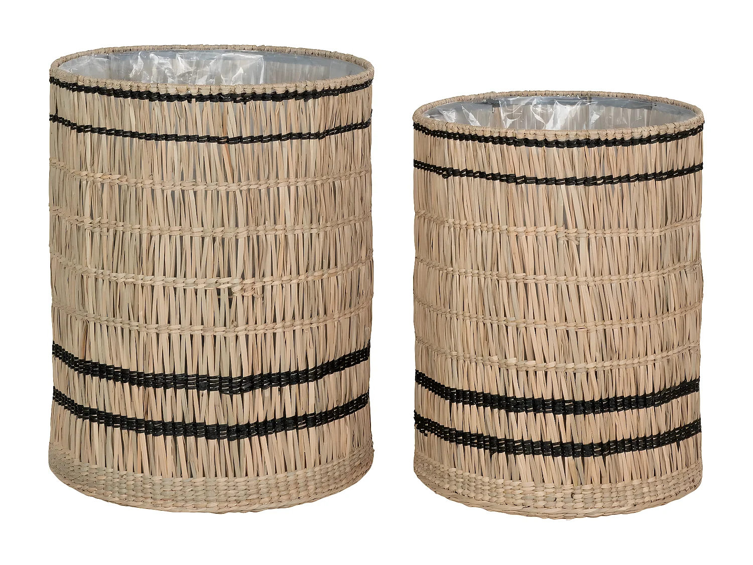 Lot de 2 Paniers Décoratifs de Rangement Vinh, Marron, 40x40x51 cm, EPIKASA