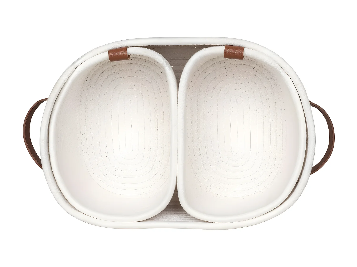 Set di 3 Cesti Portaoggetti Jarana, Bianco, 25x35x13 cm, Seven Design