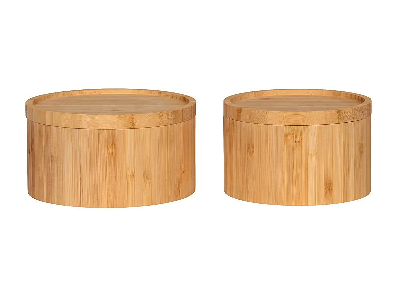 Set van 2 Opbergmanden Chefalu, Bruin, 15x15x8 cm, EPIKASA