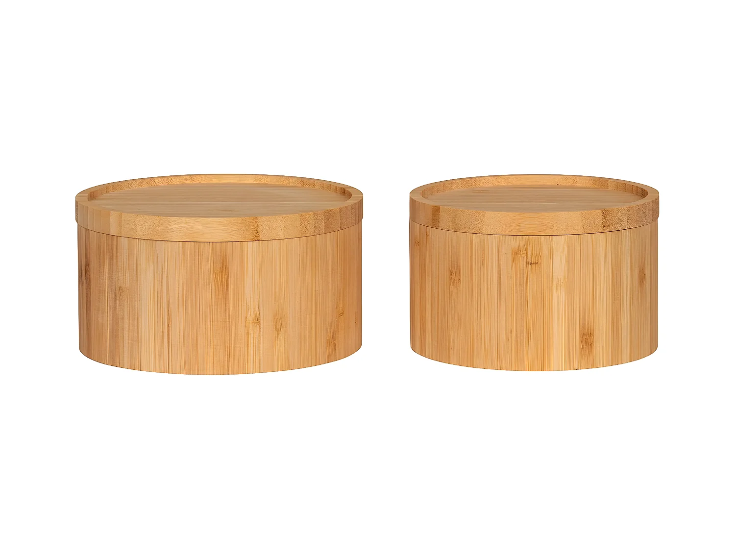 Lot de 2 Paniers Décoratifs de Rangement Chefalu, Marron, 15x15x8 cm, EPIKASA