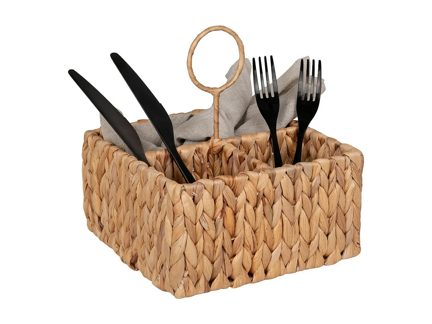 Panier Décoratif de Rangement Pleiku, Marron, 20x20x11 cm, Seven Design