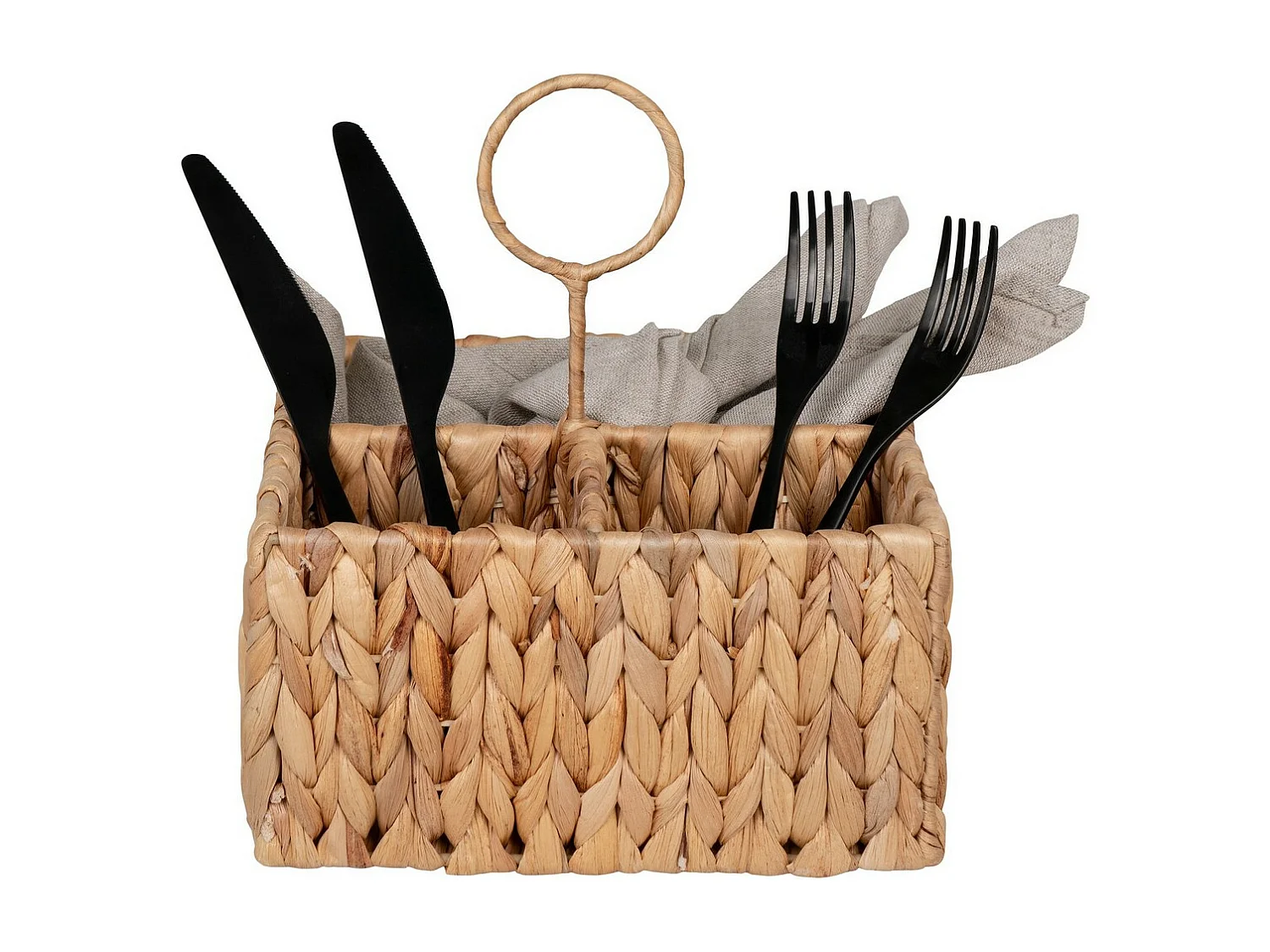 Panier Décoratif de Rangement Pleiku, Marron, 20x20x11 cm, Seven Design