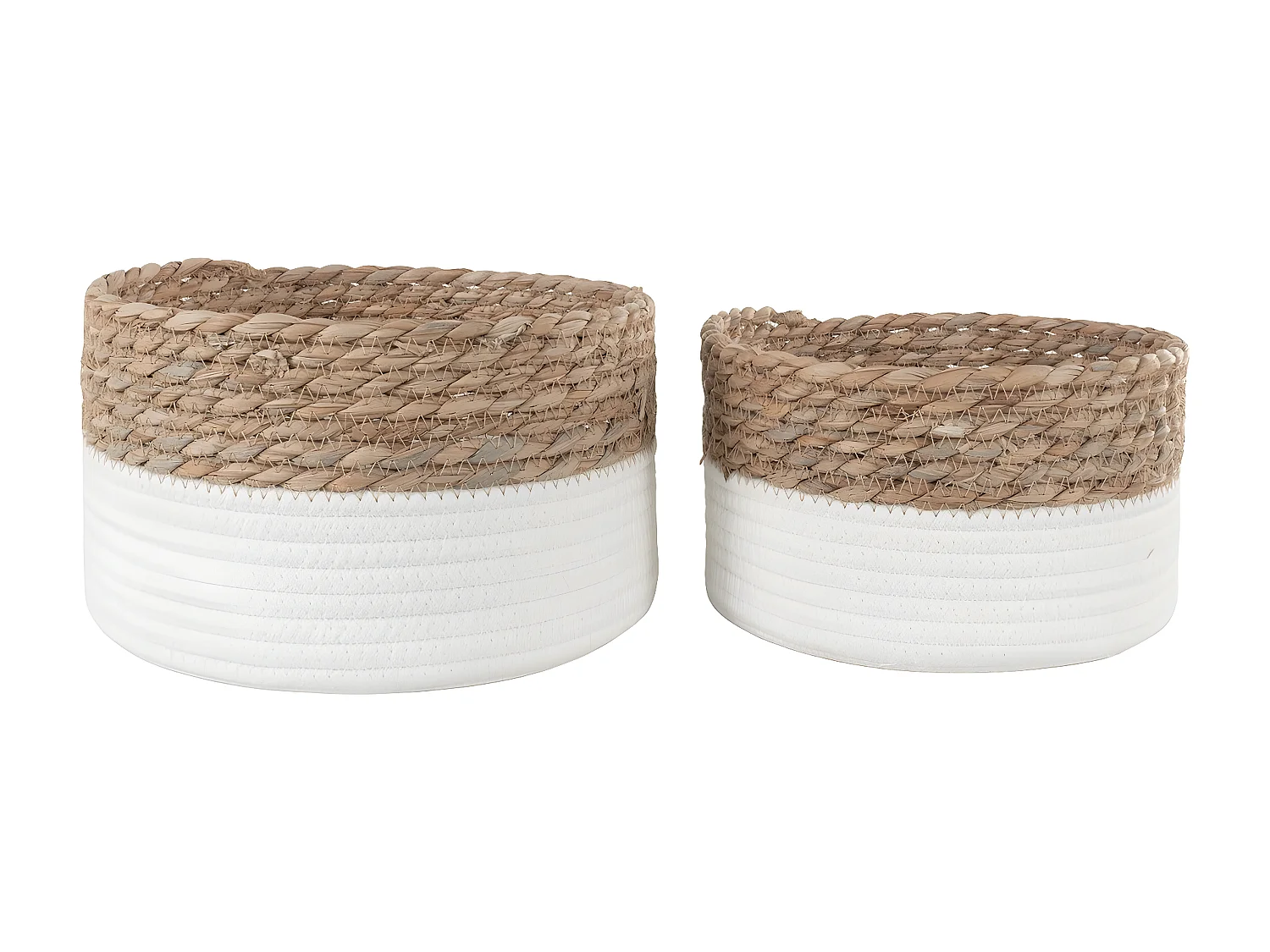 Zestaw 2 koszy do przechowywania Tanta, Biały, 25x25x15 cm, Seven Design