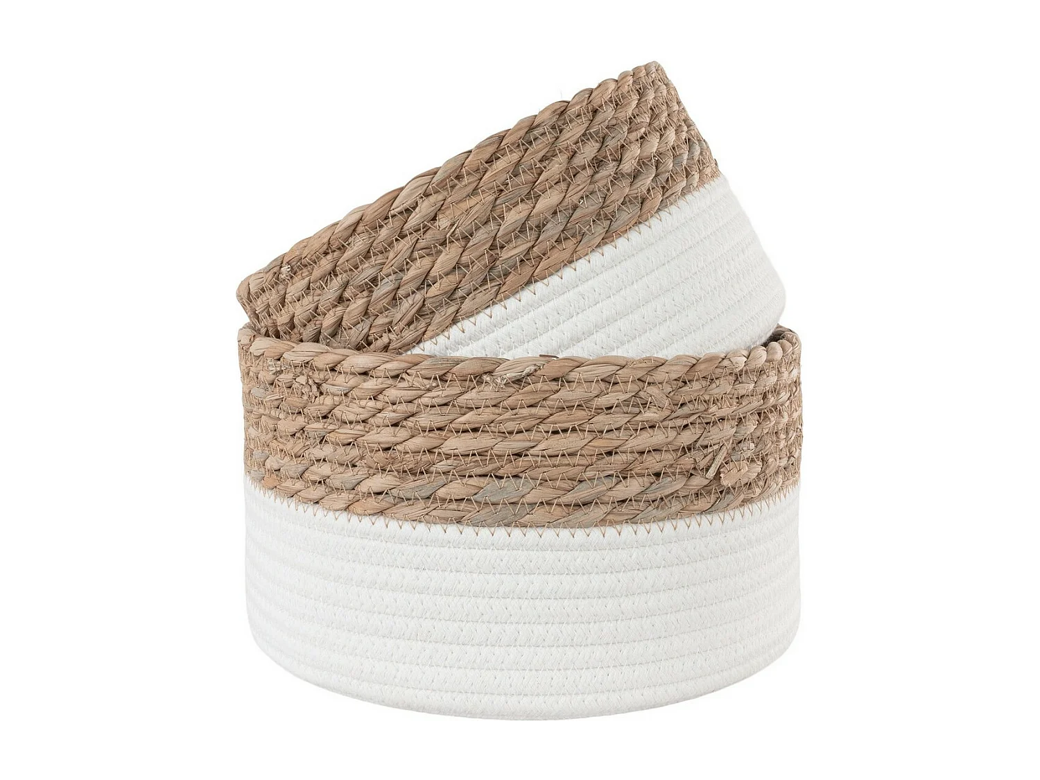 Zestaw 2 koszy do przechowywania Tanta, Biały, 25x25x15 cm, Seven Design