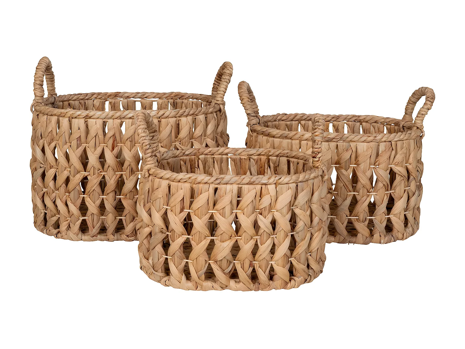 Set van 3 Opbergmanden  Balerma, Bruin, 36x46x30 cm, EPIKASA