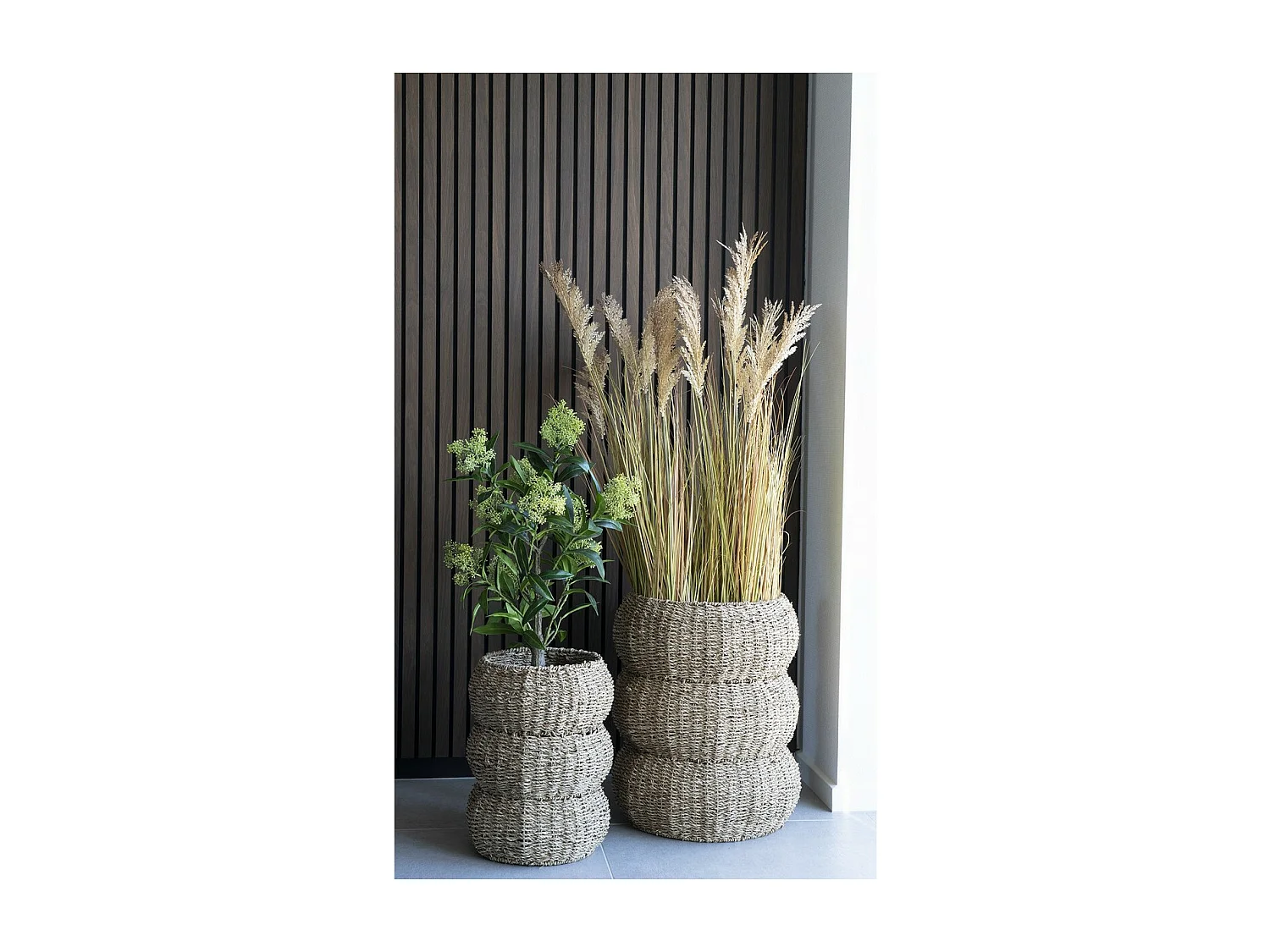 Lot de 2 Paniers Décoratifs de Rangement Sarbas, Marron, 35x35x45 cm, EPIKASA