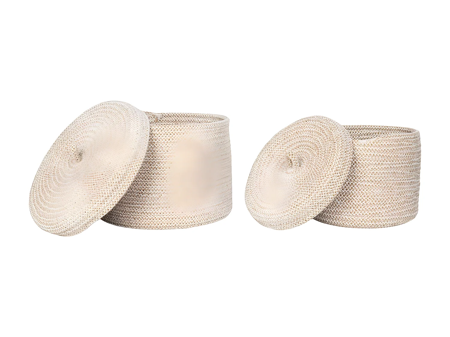 Set van 2 Opbergmanden Sebal, Beige, 22x22x16 cm, EPIKASA