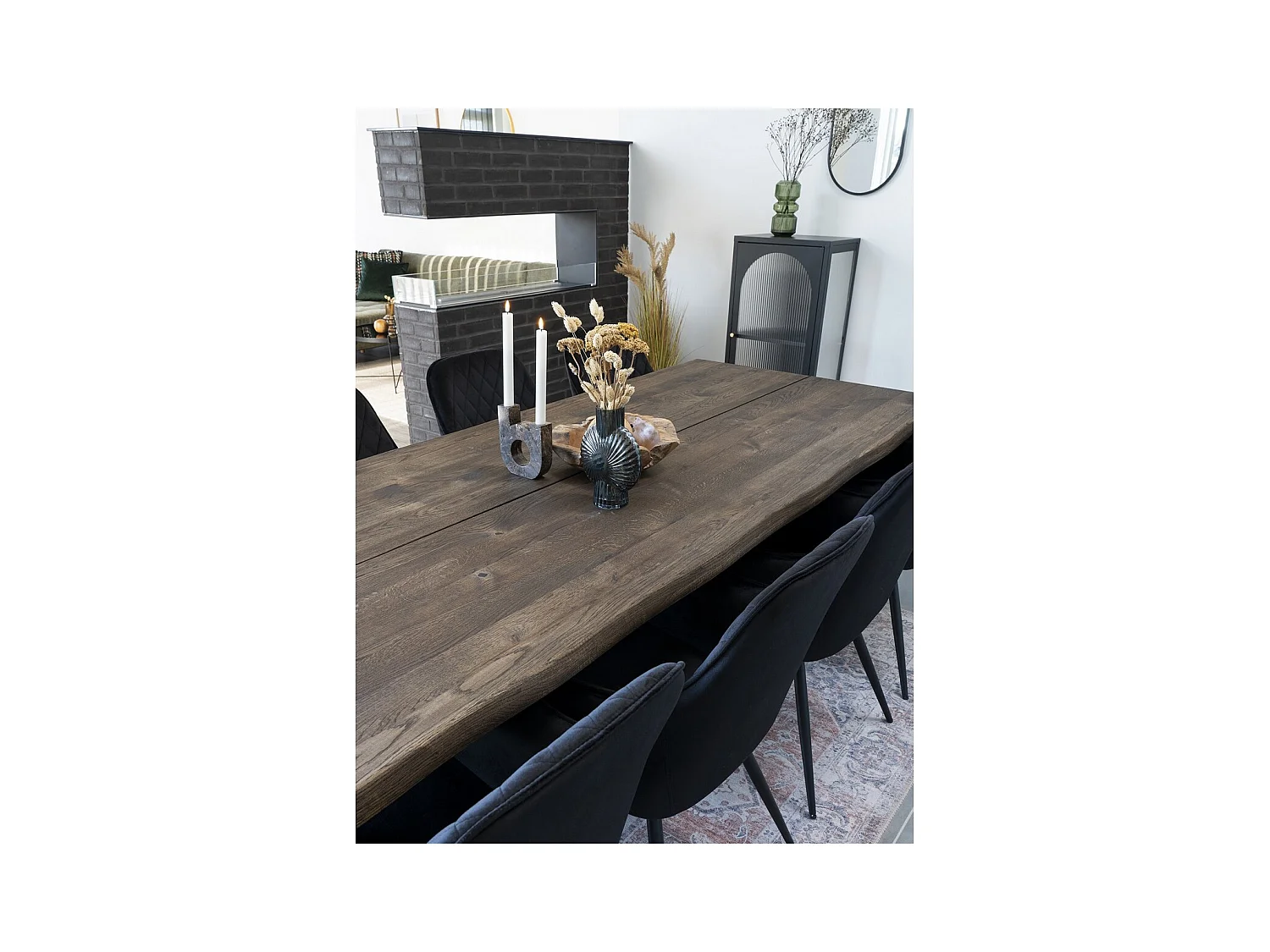 Vitrine de Salon Adelaide, Noir, 35x50x110 cm, EPIKASA