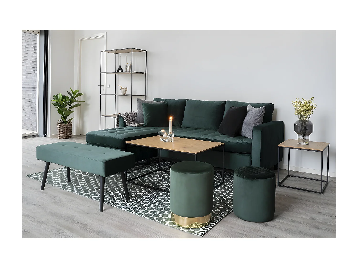 Koffietafel Vita, Bruin, 45x45x45 cm, Epikasa