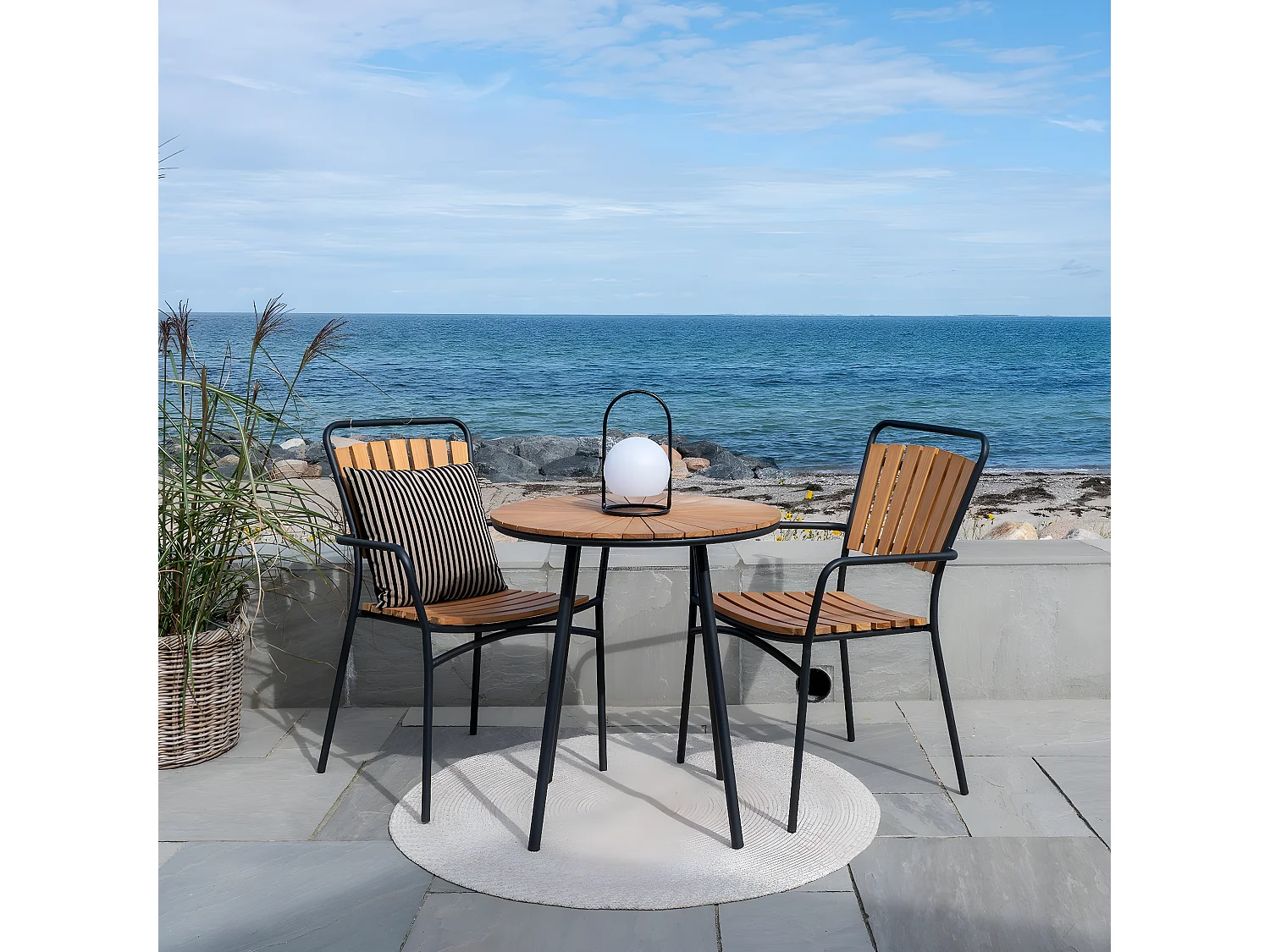 Table d'Appoint Cleveland, Marron, 70x70x74 cm, Seven Design