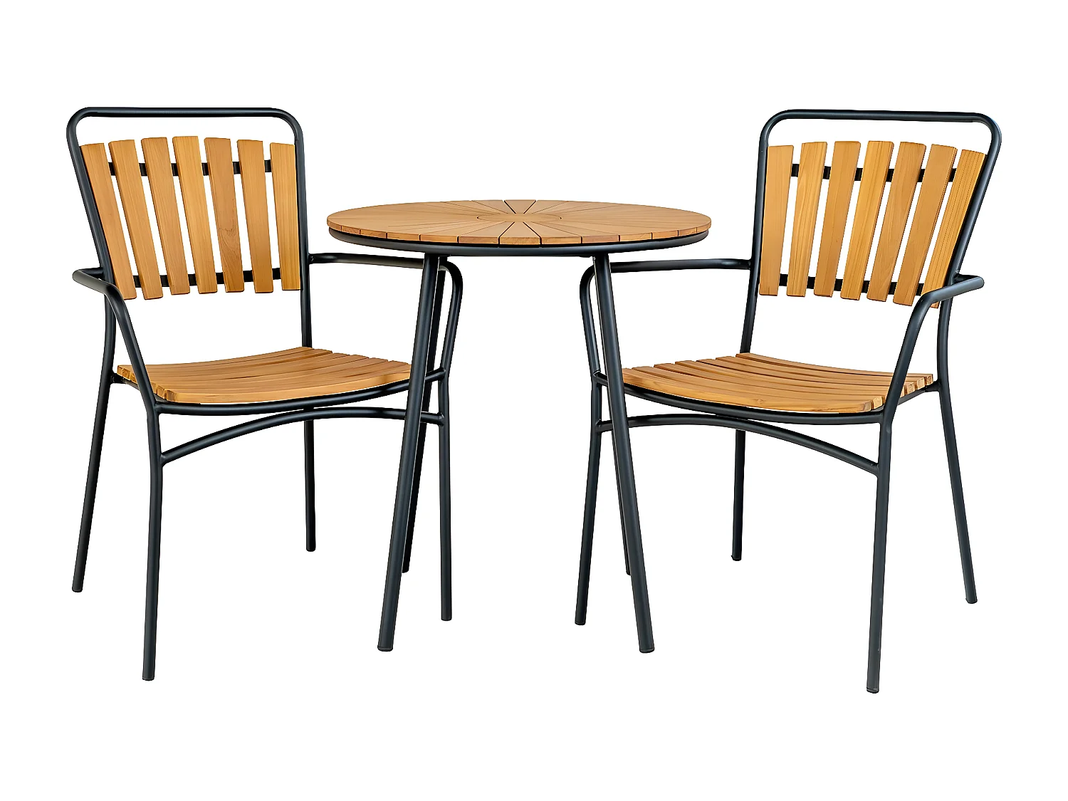 Mesa de Centro Cleveland, Marrón, 70x70x74 cm, Seven Design