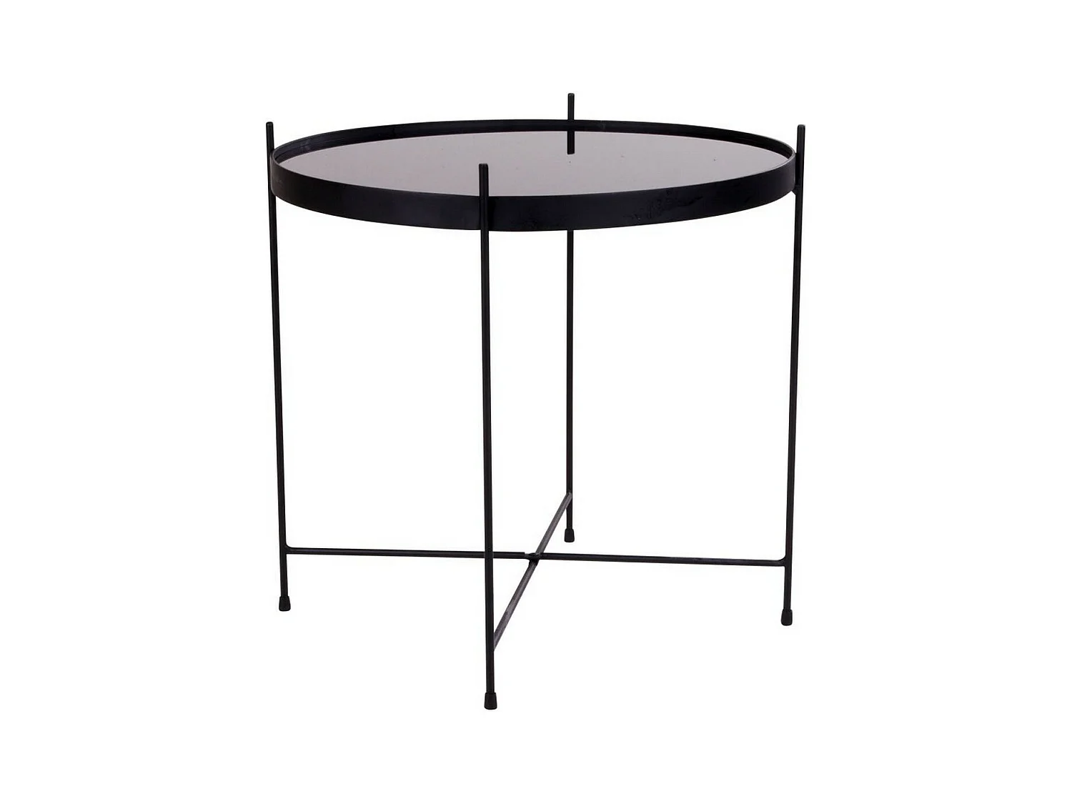 Table Basse Venezia, Noir, 48x48x48 cm, EPIKASA
