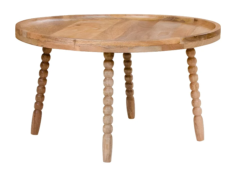 Stolik Kawowy Jammu, Brązowy, 60x60x35 cm, Seven Design