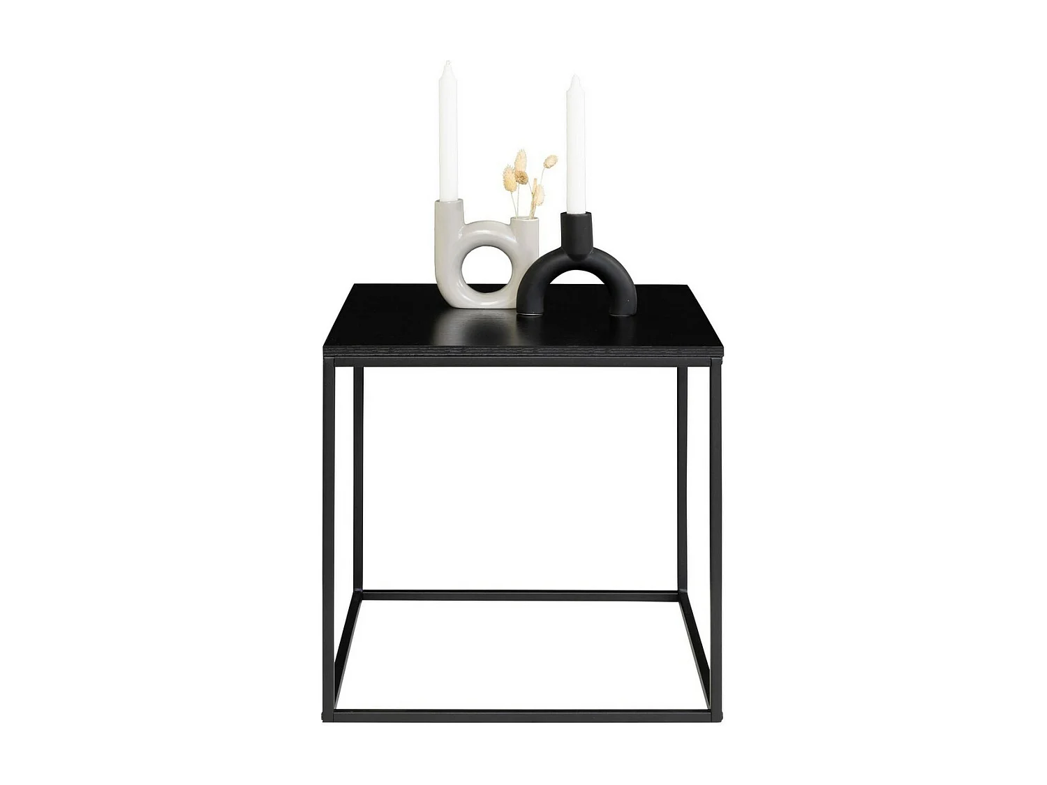 Table d'Appoint Vita, Noir, 45x45x45 cm, Epikasa