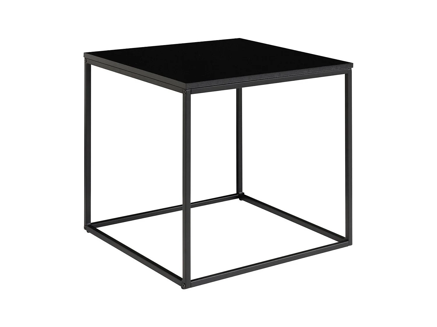 Table d'Appoint Vita, Noir, 45x45x45 cm, Epikasa