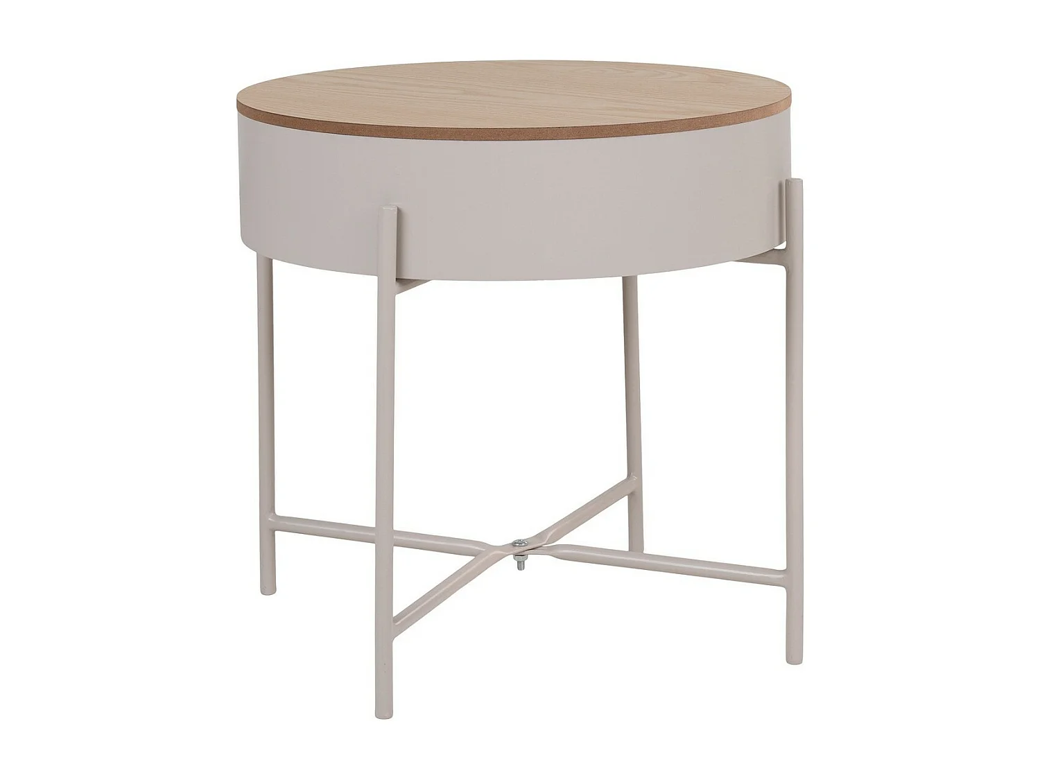 Table d'Appoint Sisco, Beige, 40x40x40 cm, Seven Design
