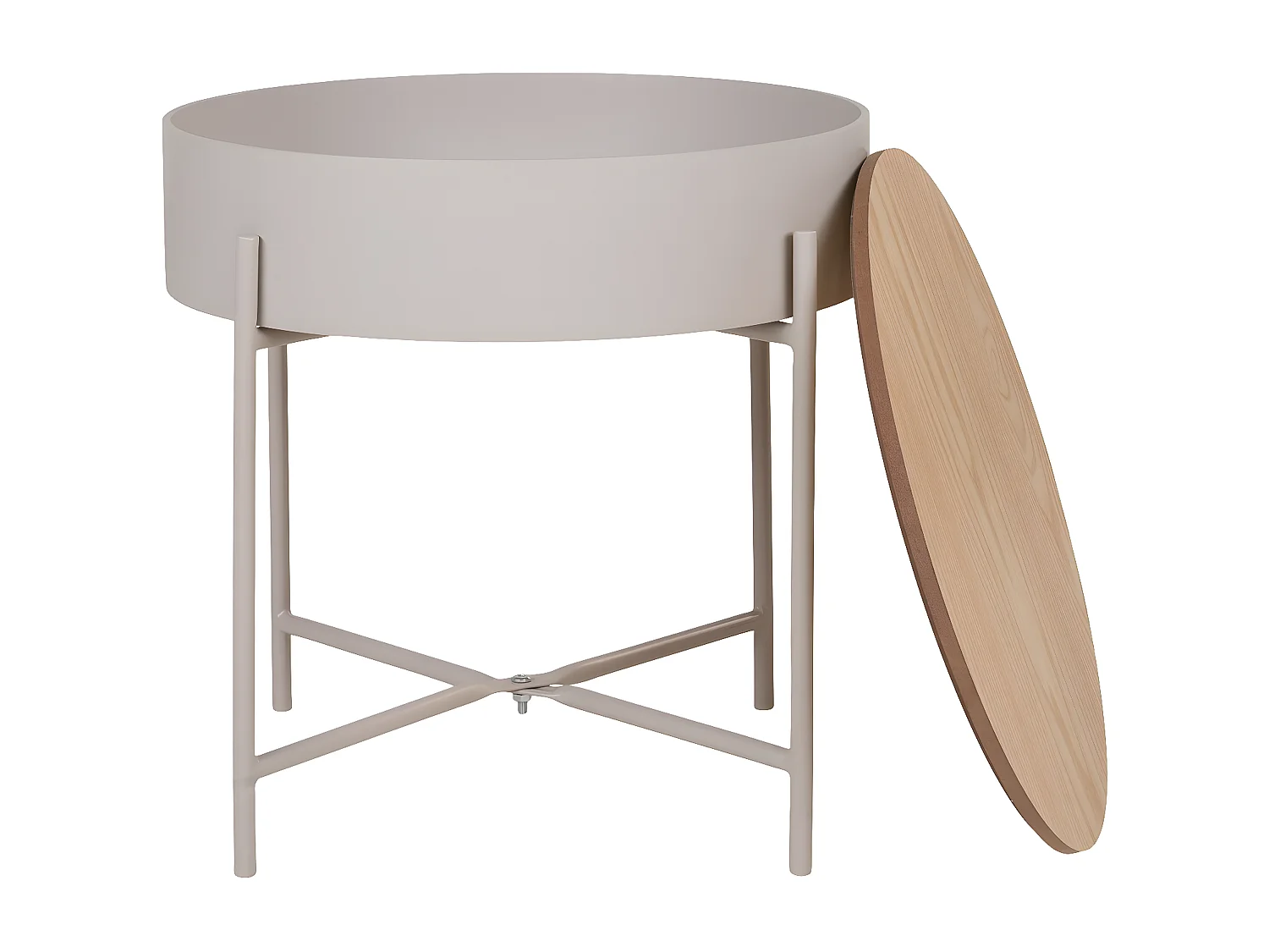 Table d'Appoint Sisco, Beige, 40x40x40 cm, Seven Design