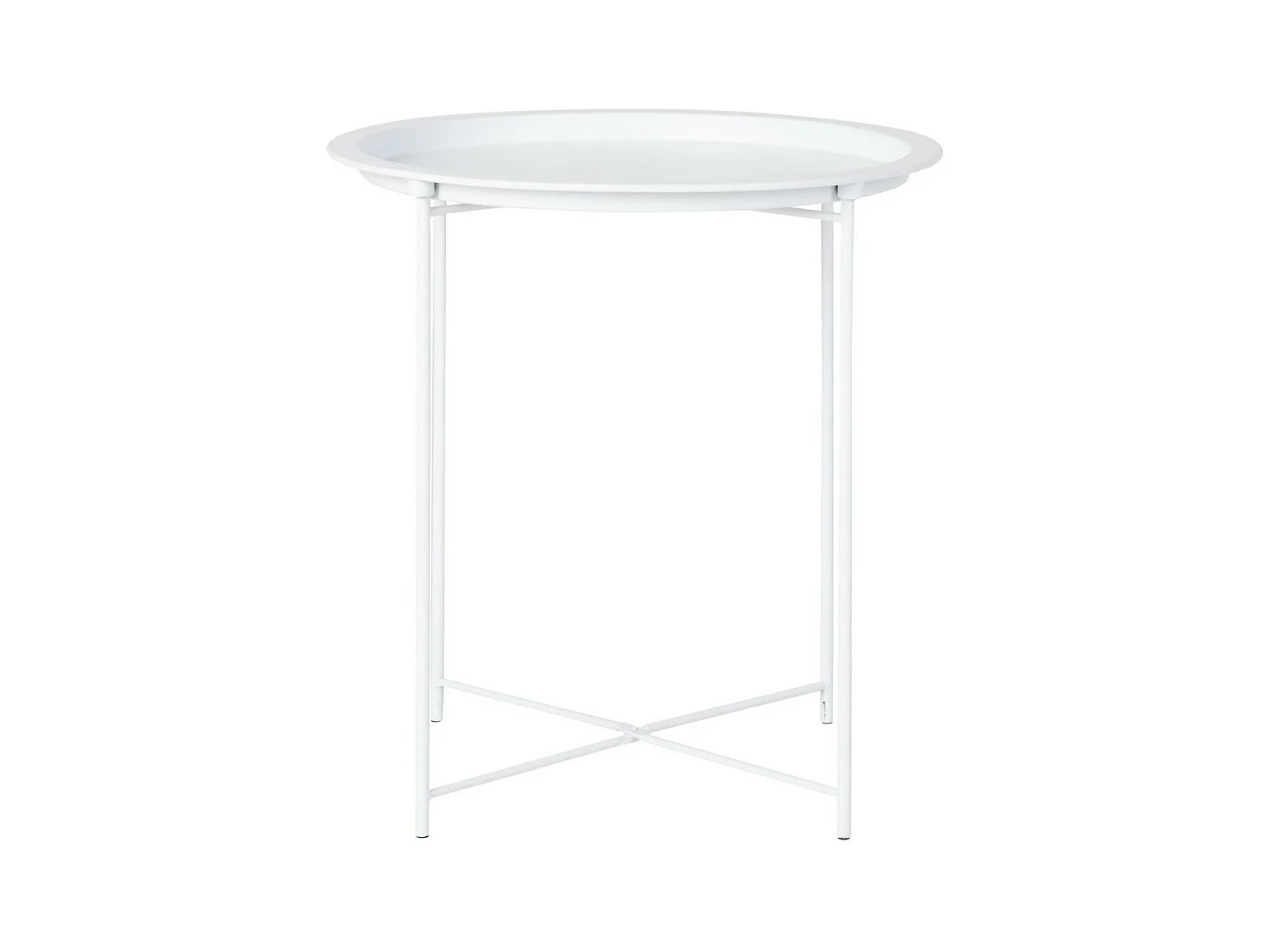 Table d'Appoint Bastia, Blanc, 47x47x50 cm, Epikasa