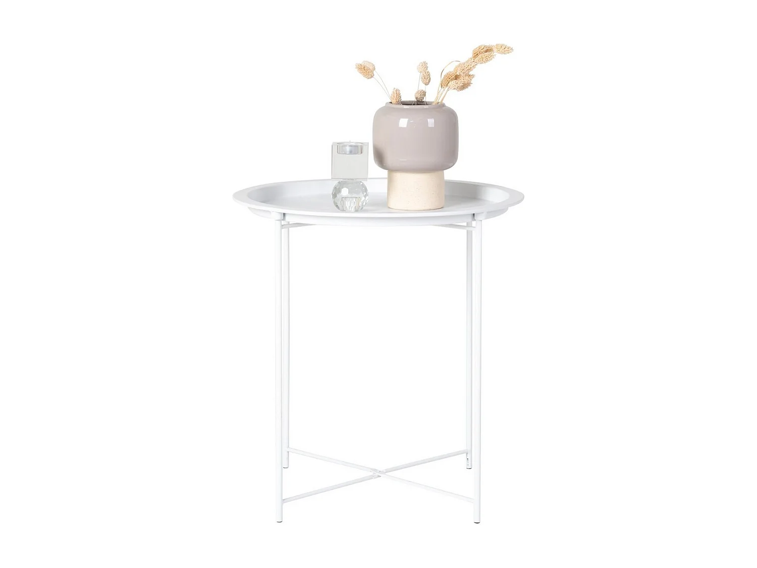 Koffietafel Bastia, Wit, 47x47x50 cm, Seven Design