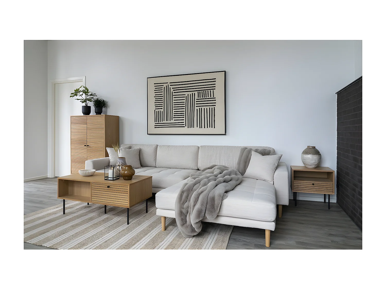 Koffietafel Kyoto, Bruin, 100x50x45 cm, Epikasa