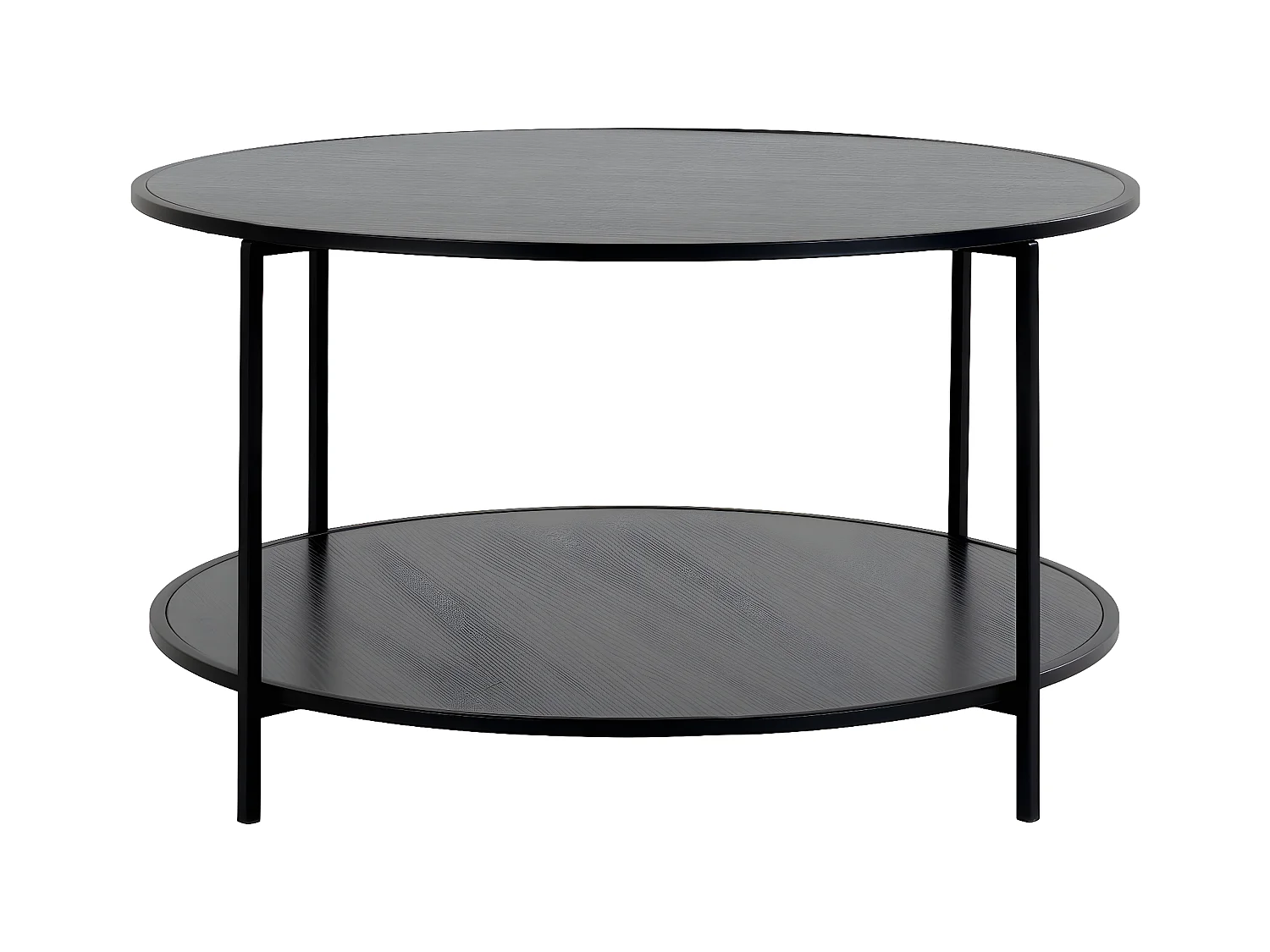 Table d'Appoint Vita, Noir, 80x80x45 cm, Epikasa