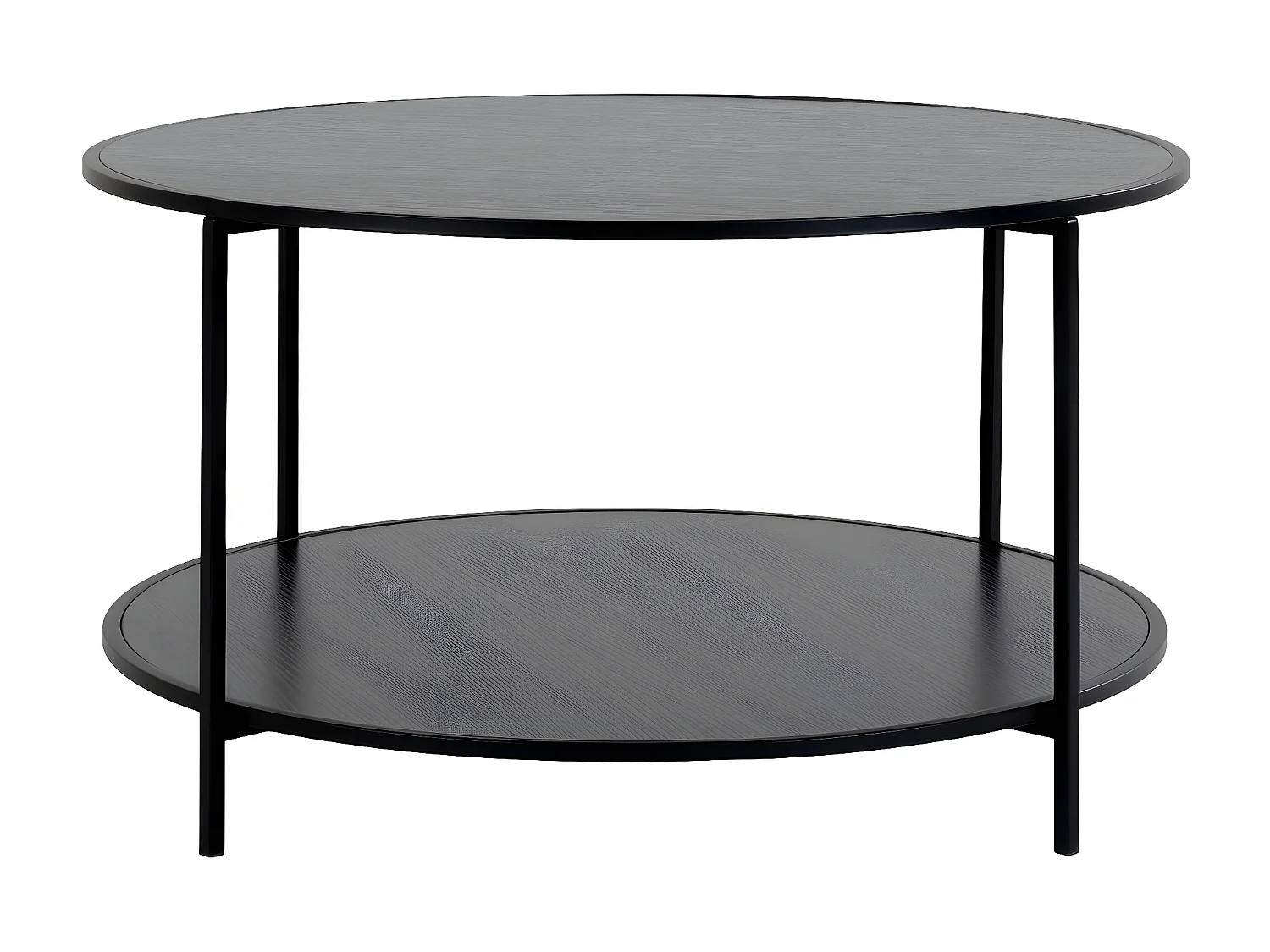 Table d'Appoint Vita, Noir, 80x80x45 cm, Seven Design