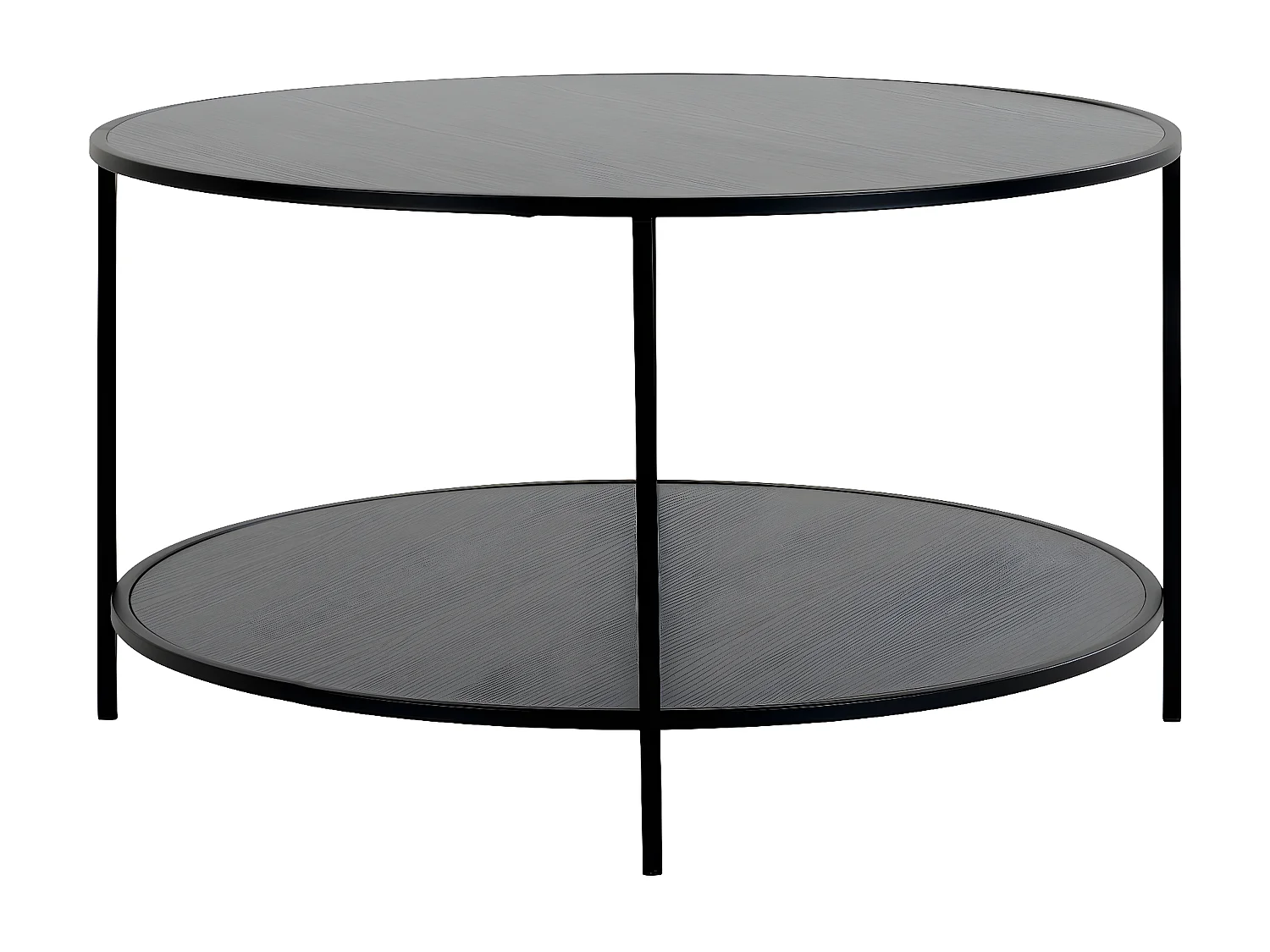 Table d'Appoint Vita, Noir, 80x80x45 cm, Seven Design