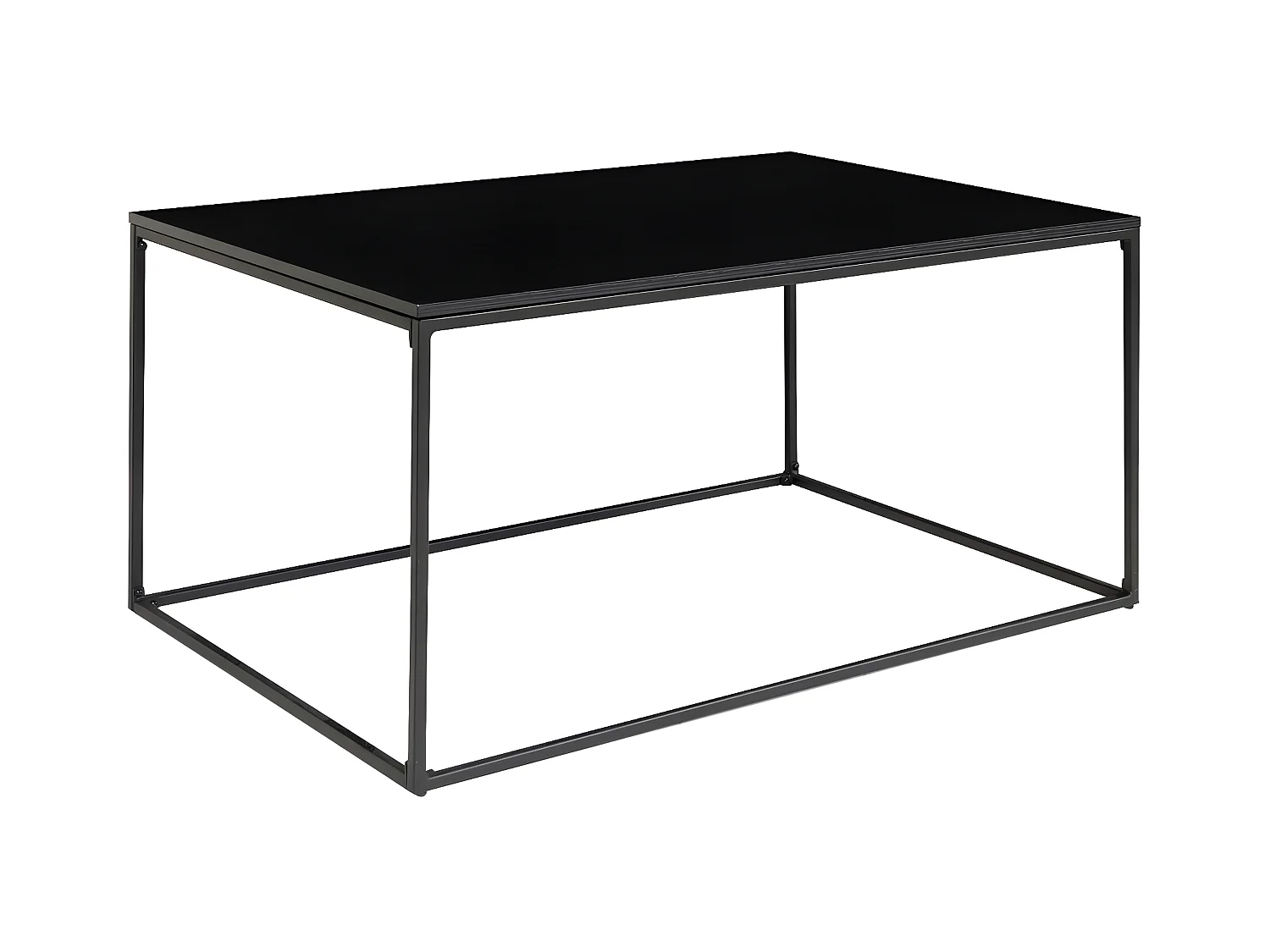 Table d'Appoint Vita, Noir, 60x90x45 cm, Epikasa