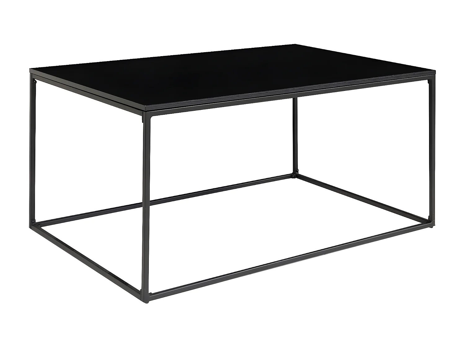 Koffietafel Vita, Zwart, 60x90x45 cm, Seven Design