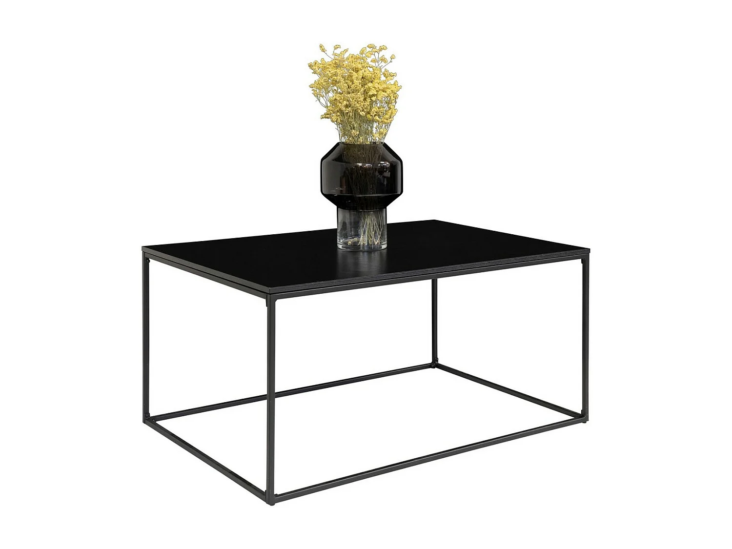 Koffietafel Vita, Zwart, 60x90x45 cm, Seven Design