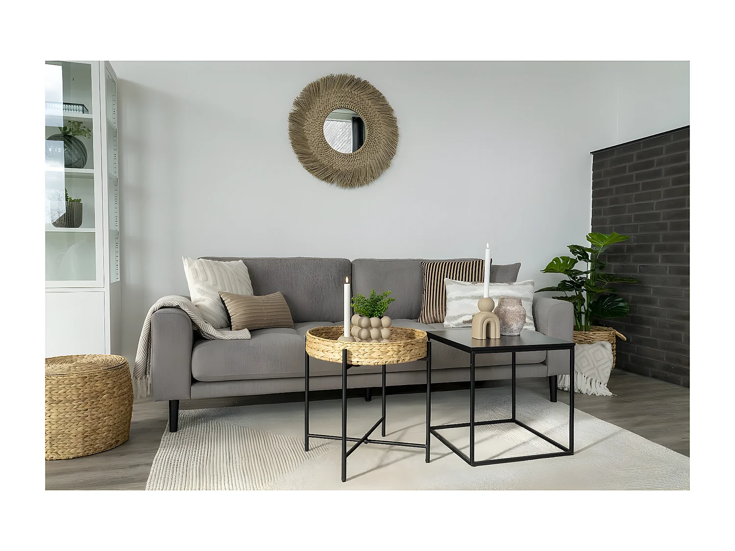 Stolik Kawowy Naro, Brązowy, 50x50x48,5 cm, Seven Design