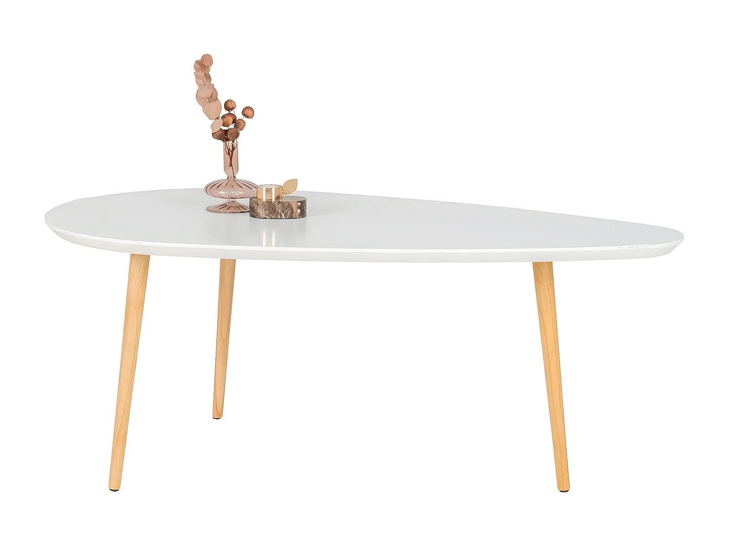 Table Basse Vado, Blanc, 110x60x45 cm, EPIKASA