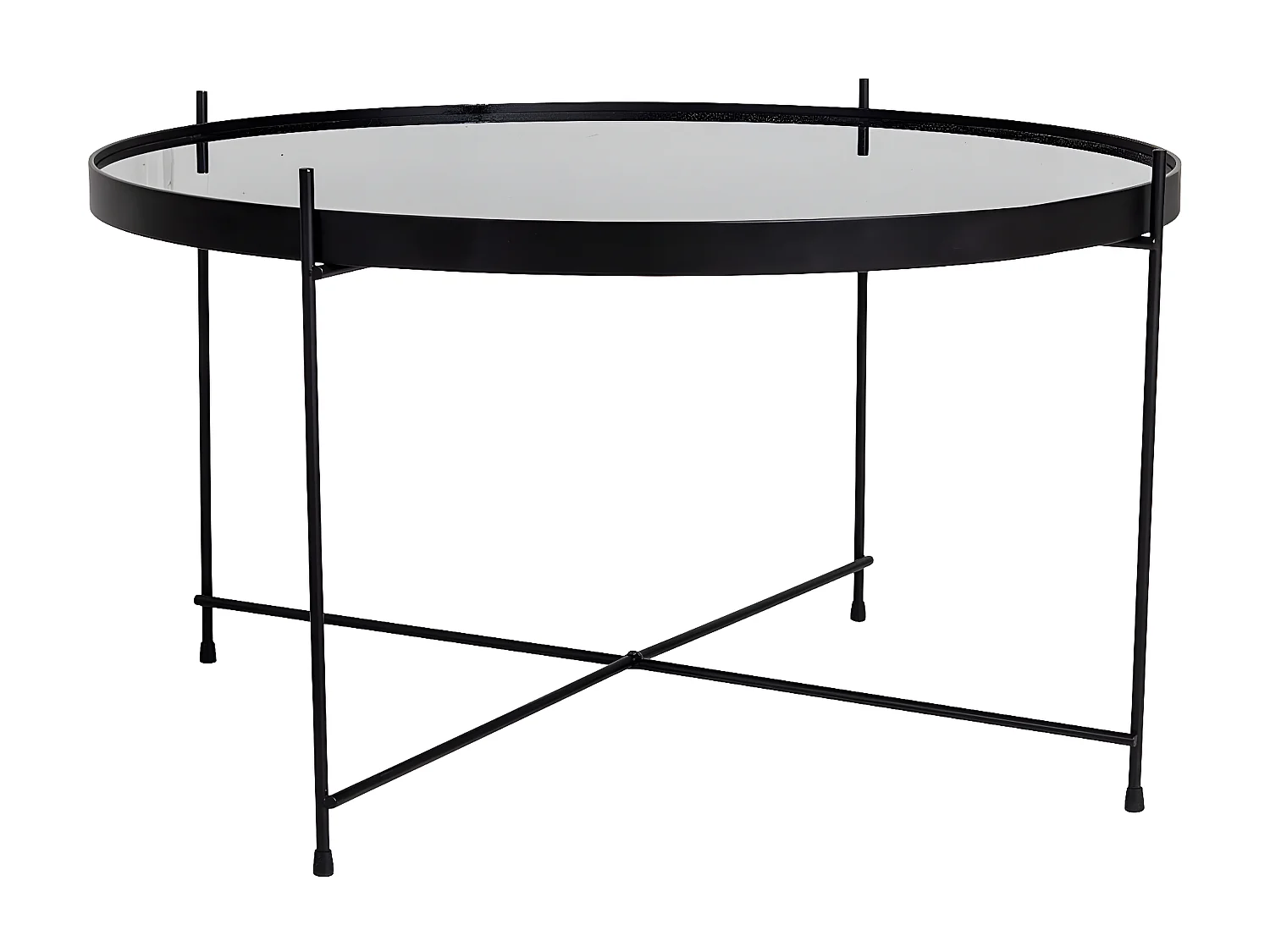 Table Basse Venezia, Noir, 70x70x40 cm, EPIKASA