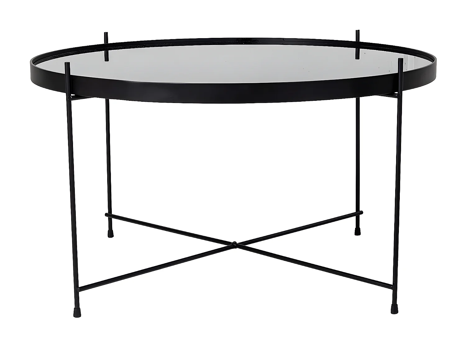 Table Basse Venezia, Noir, 70x70x40 cm, EPIKASA