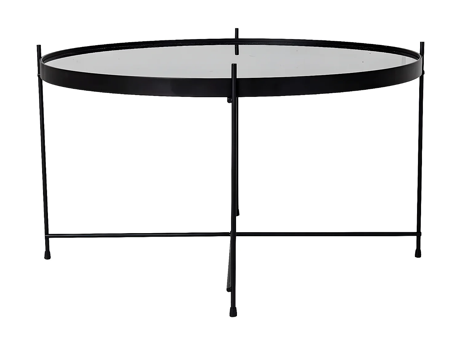 Table Basse Venezia, Noir, 70x70x40 cm, EPIKASA