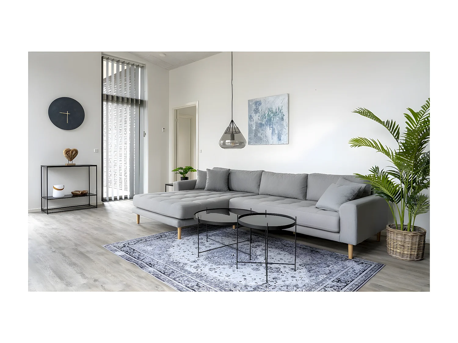 Table Basse Venezia, Noir, 70x70x40 cm, EPIKASA