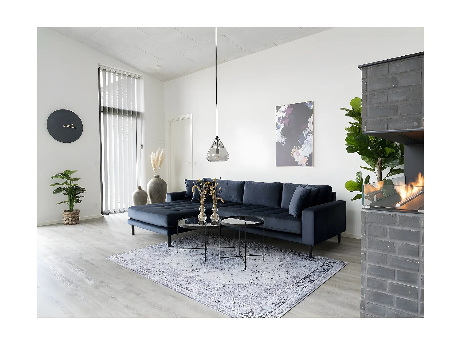 Table Basse Venezia, Noir, 70x70x40 cm, EPIKASA