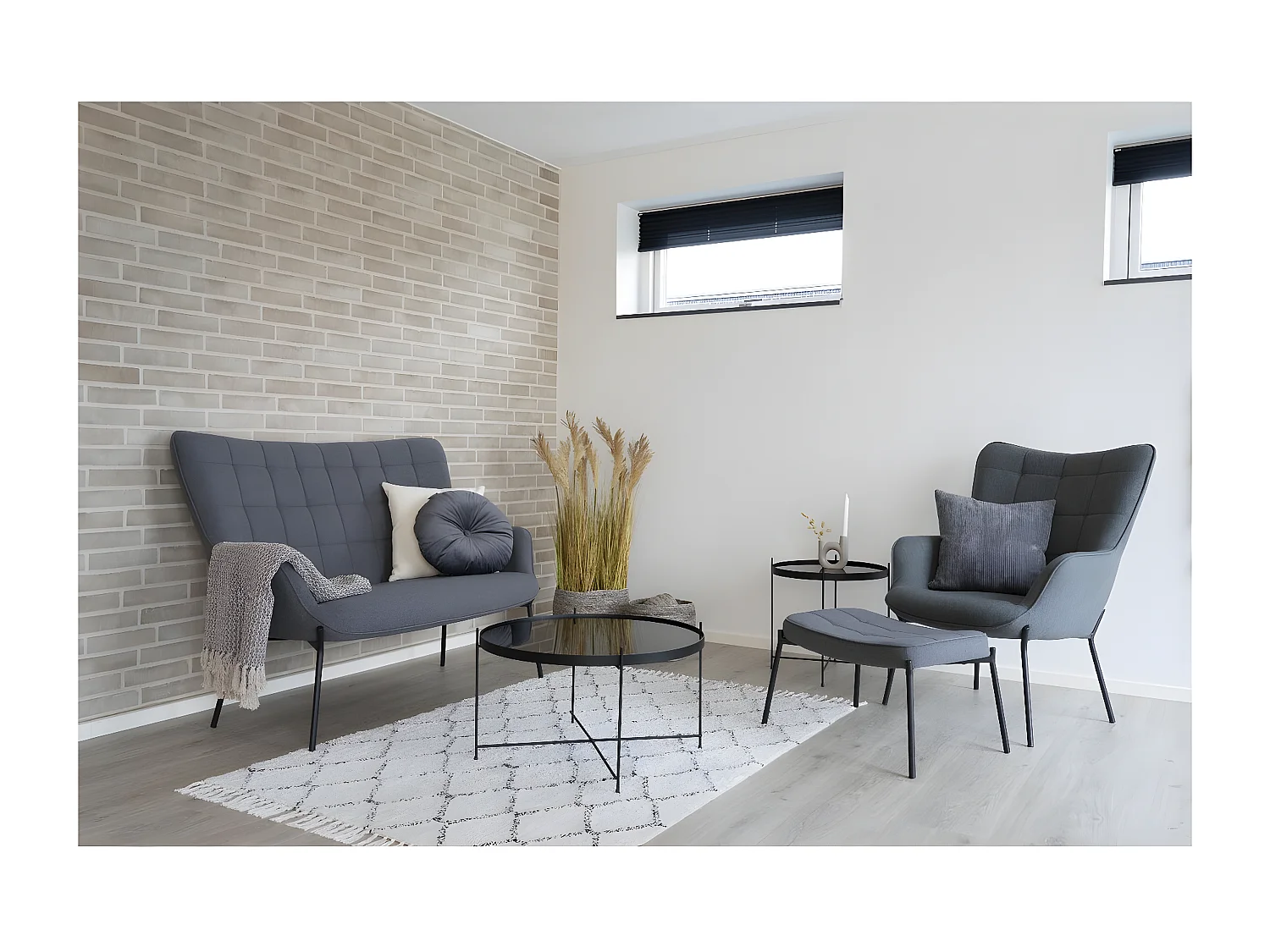 Table Basse Venezia, Noir, 70x70x40 cm, EPIKASA