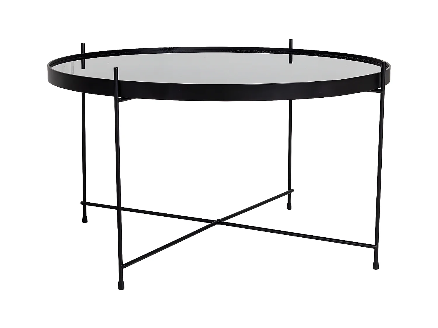 Koffietafel Venezia, Zwart, 70x70x40 cm, EPIKASA
