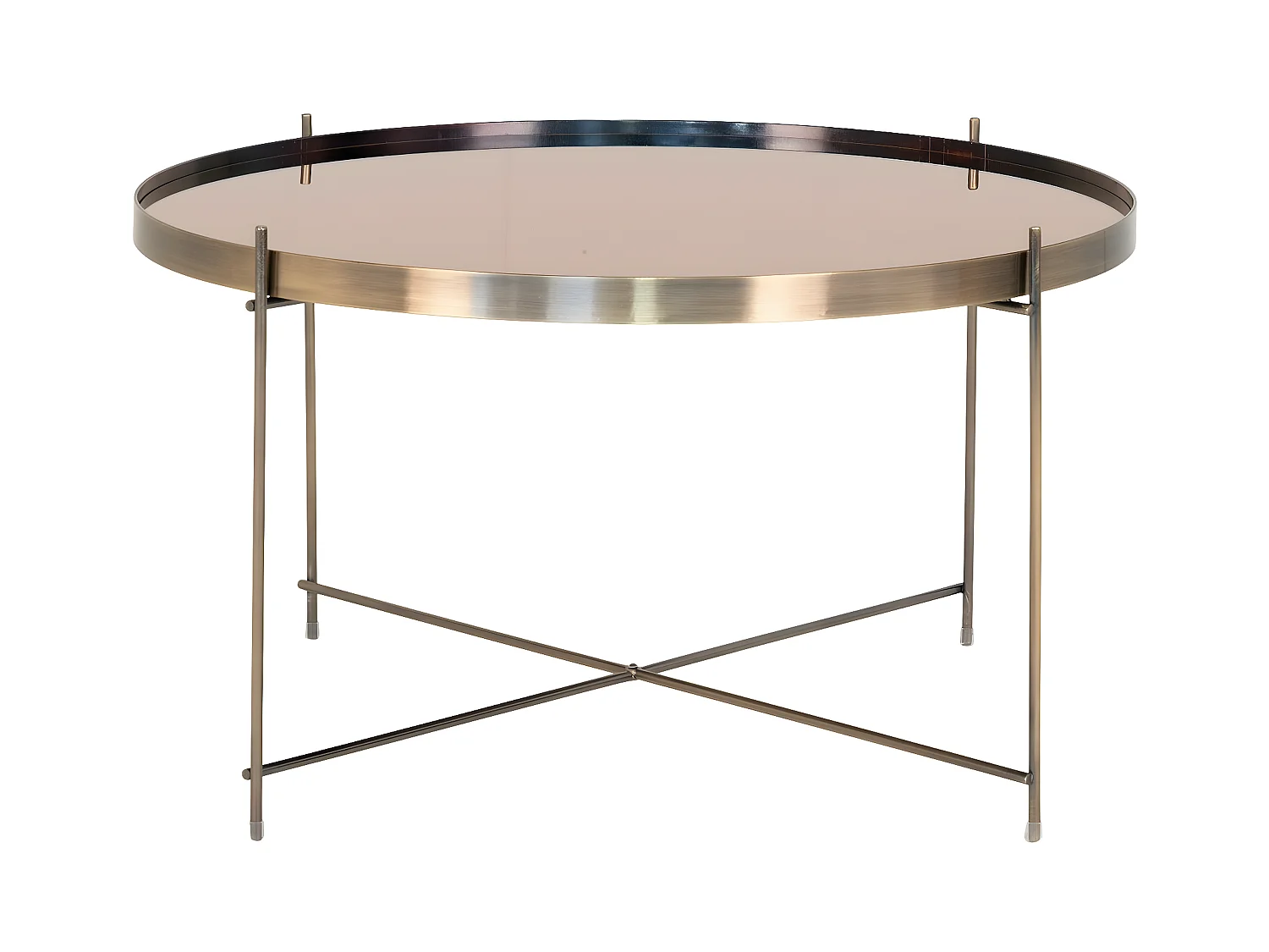 Table Basse Venezia, Laiton, 70x70x40 cm, EPIKASA