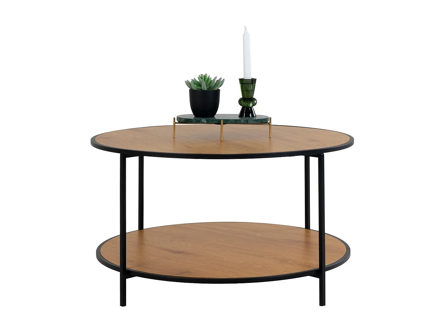 Koffietafel Vita, Bruin, 80x80x45 cm, Epikasa