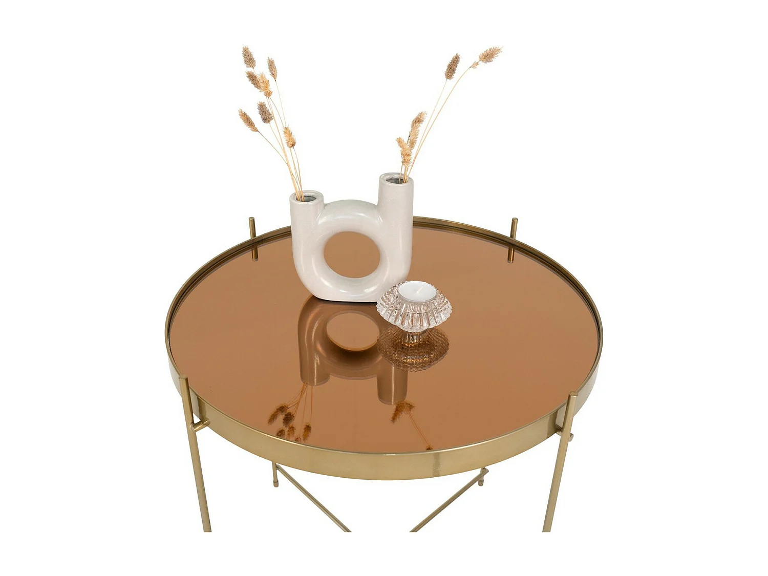 Table Basse Venezia, Laiton, 48x48x48 cm, EPIKASA